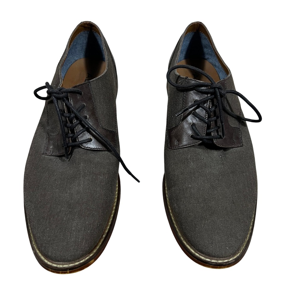 Aldo Canvas and Faux Leather Derby Mixed Media Oxford Shoes Brown Size 11